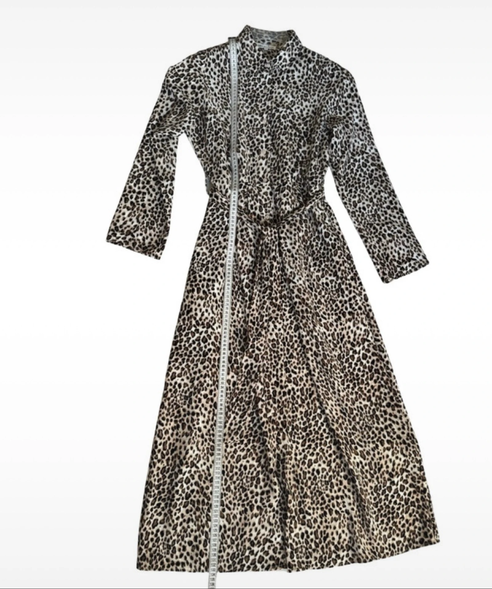 Millenium maxi dress leopard print with tie belt size M – photo 8
